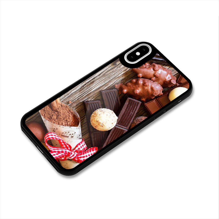 Chocolate Candies Glass Back Case for iPhone X