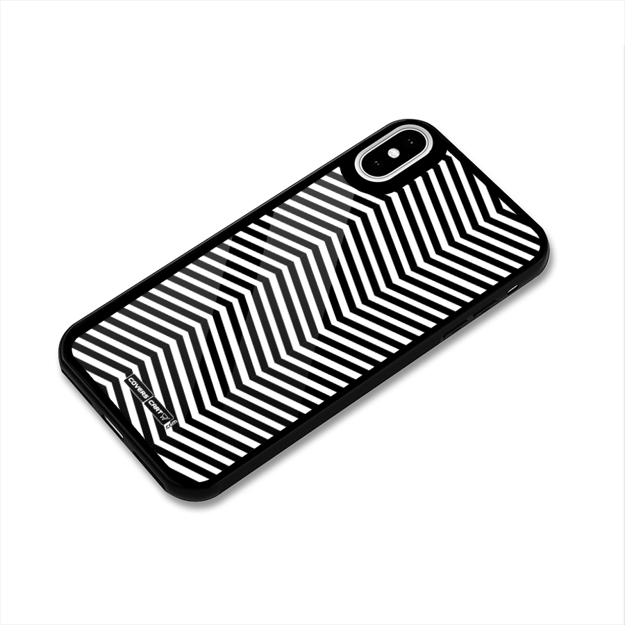 Classy Zig Zag Glass Back Case for iPhone X