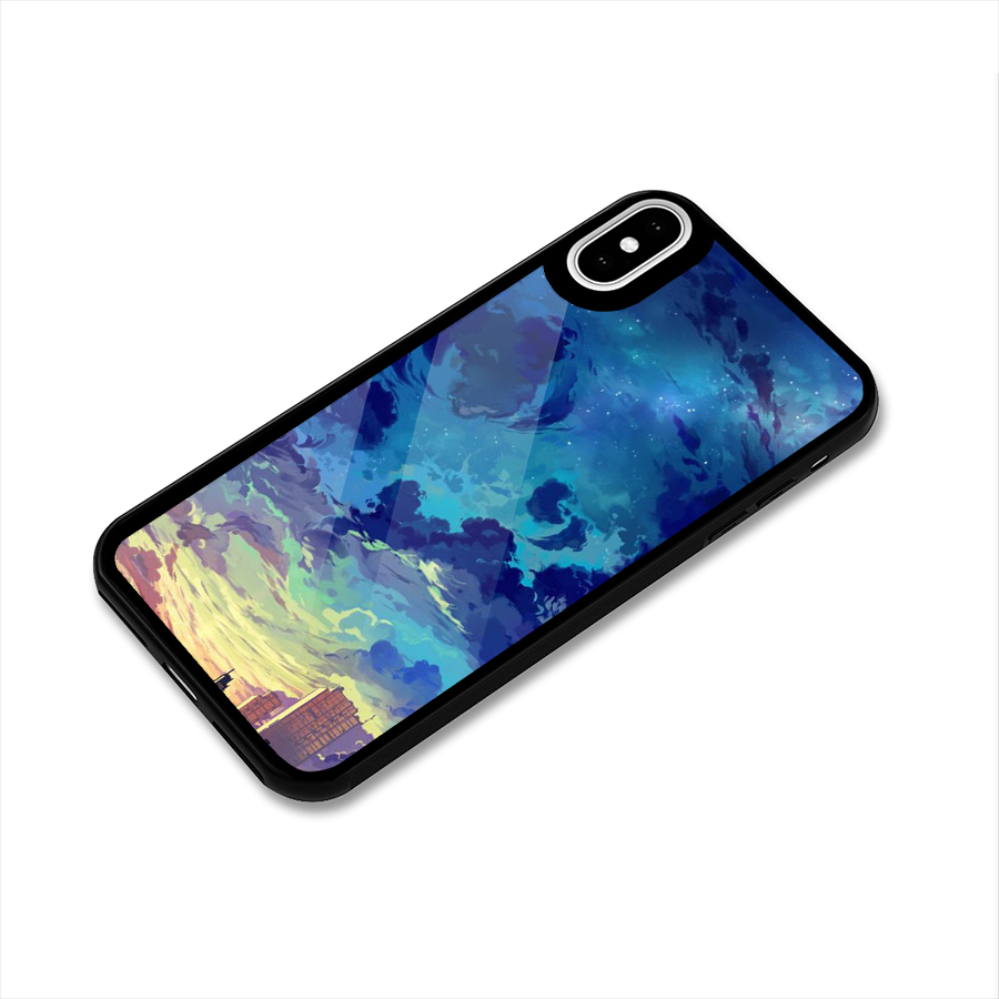 Cloud Art Glass Back Case for iPhone X