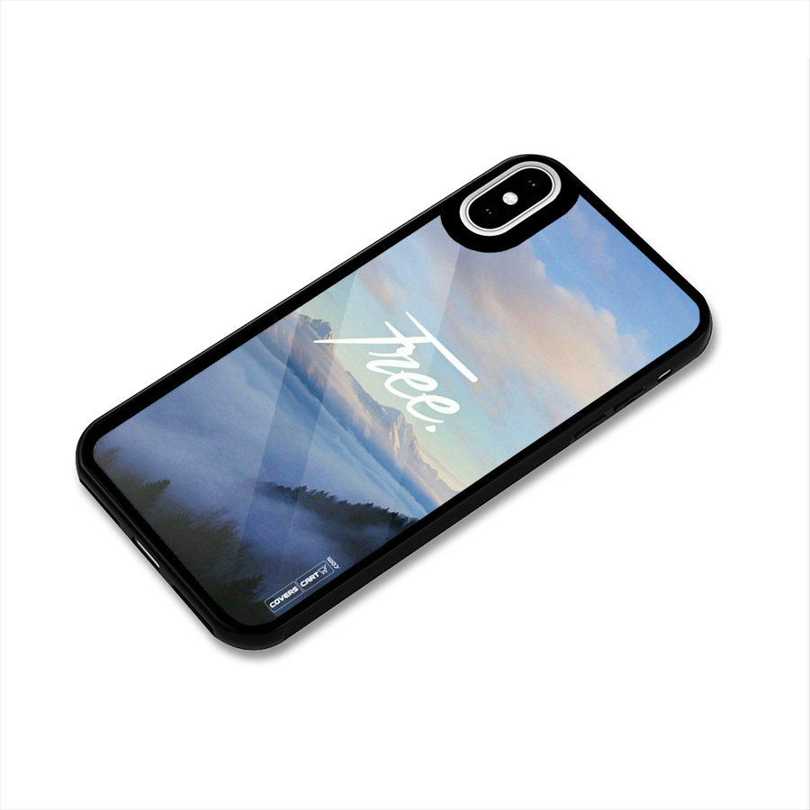 Cloudy Free Glass Back Case for iPhone X