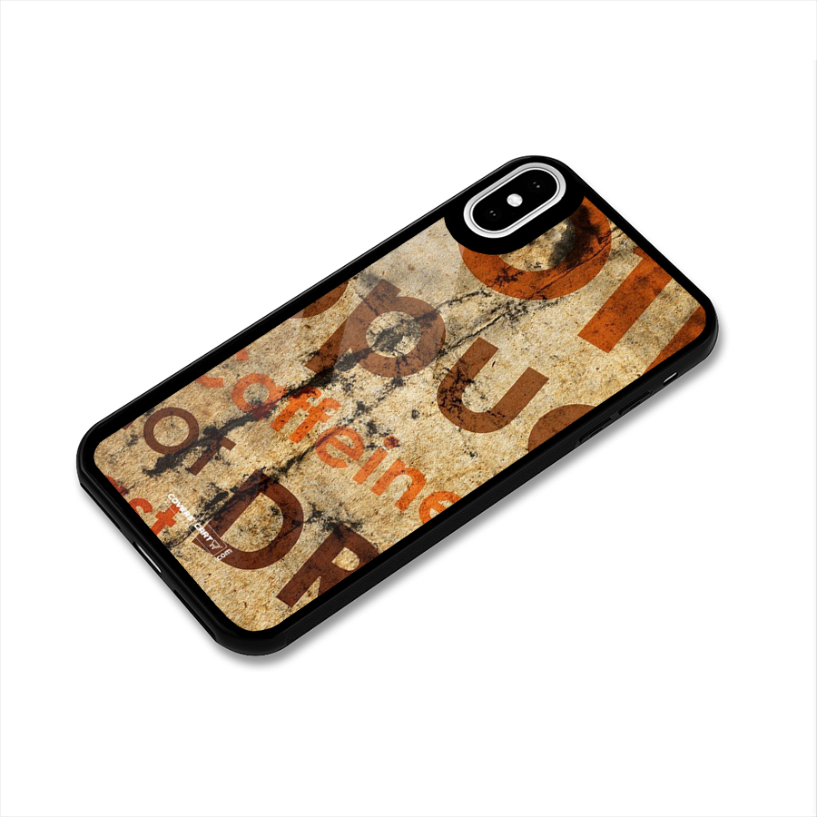 Coffee Caffeine Glass Back Case for iPhone X