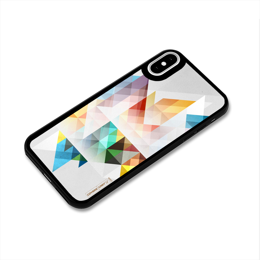 Colorful Geometric Art Glass Back Case for iPhone X