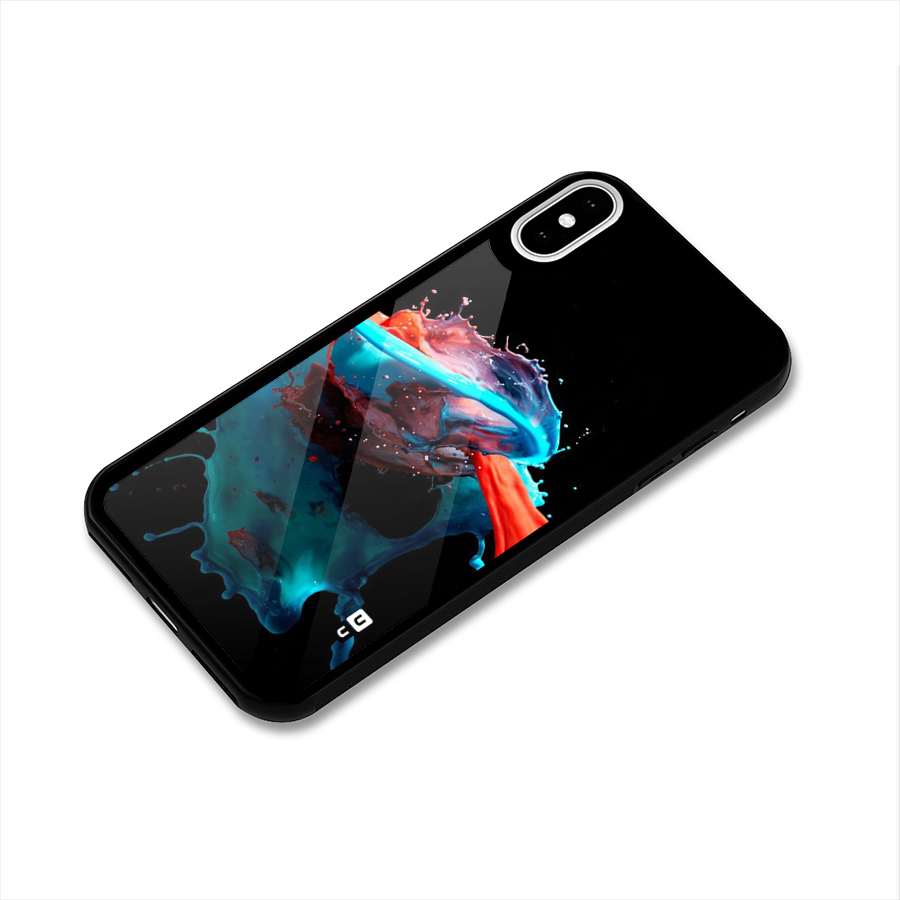 Colour War Glass Back Case for iPhone X