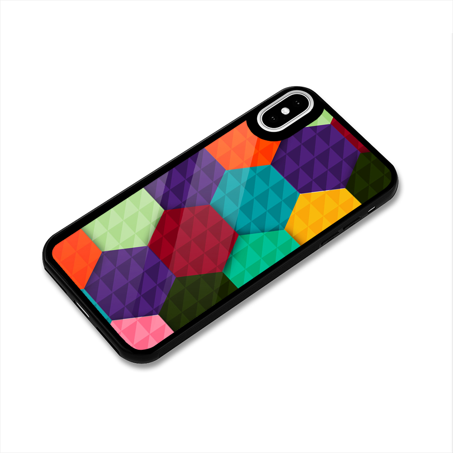 Colourful Abstract Glass Back Case for iPhone X