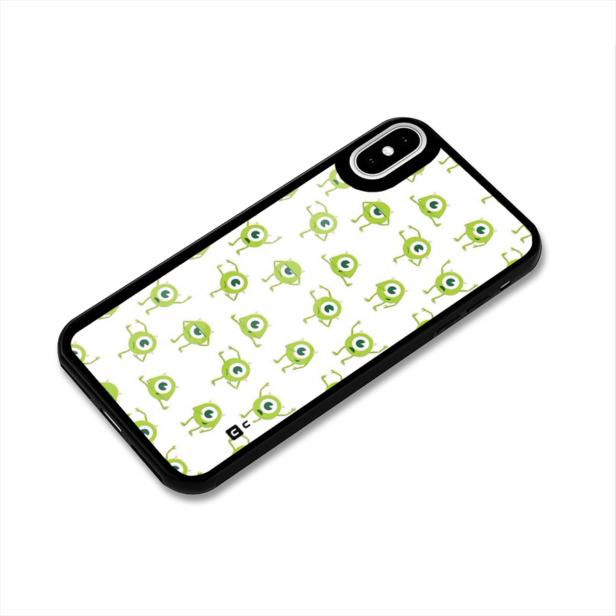 Crazy Green Maniac Glass Back Case for iPhone X