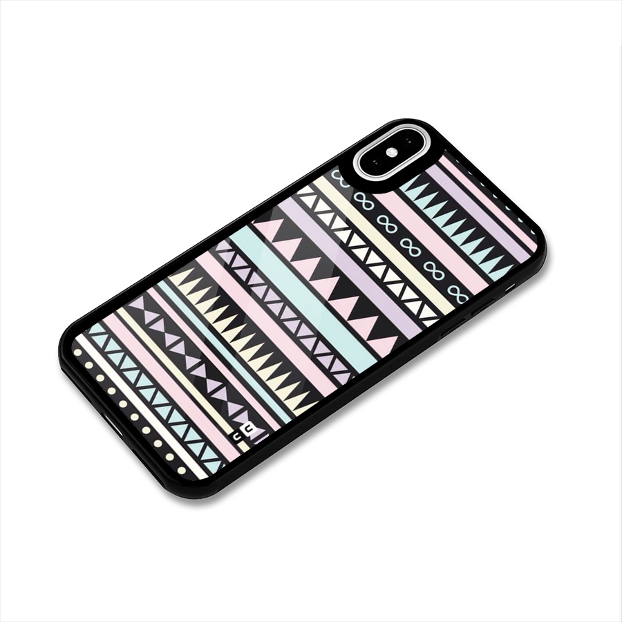 Cute Chev Pattern Glass Back Case for iPhone X