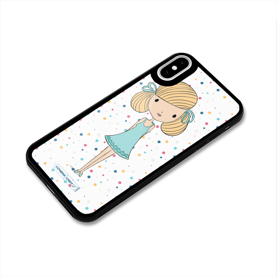 Cute Girl Glass Back Case for iPhone X