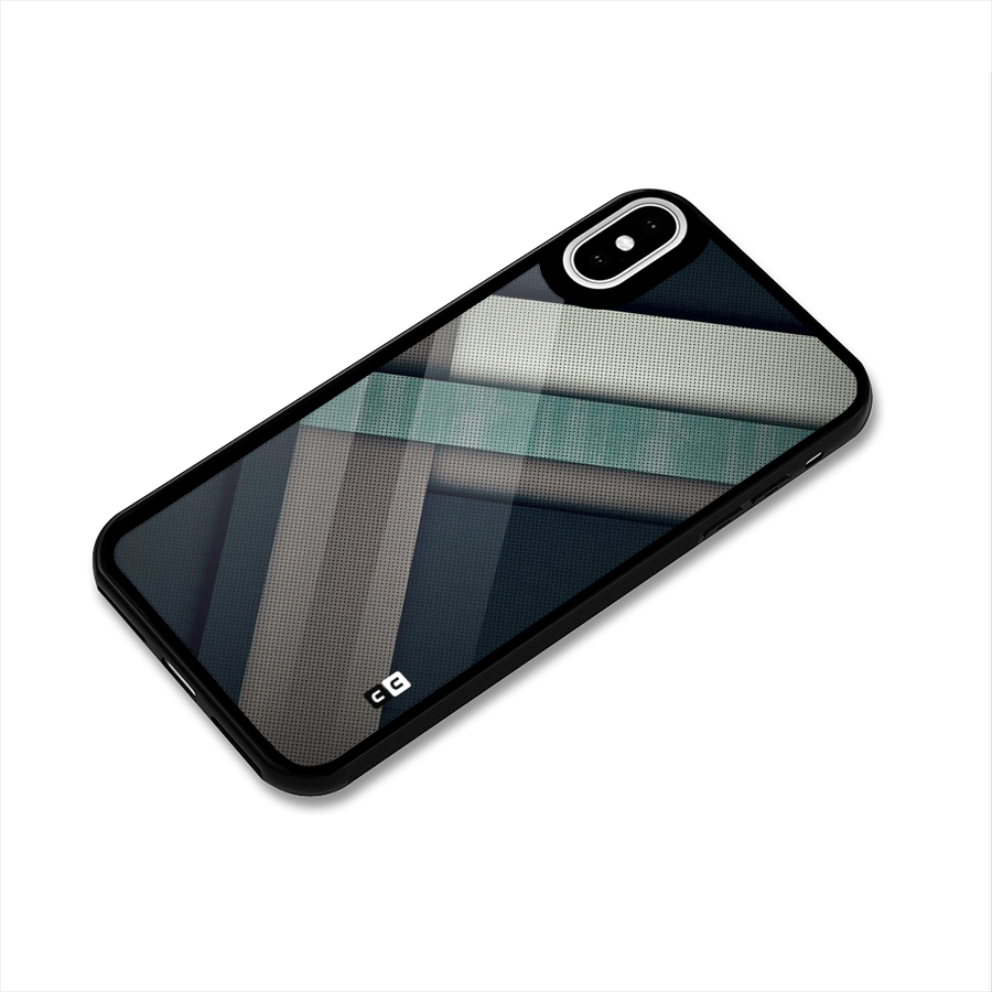 Dark Stripes Glass Back Case for iPhone X