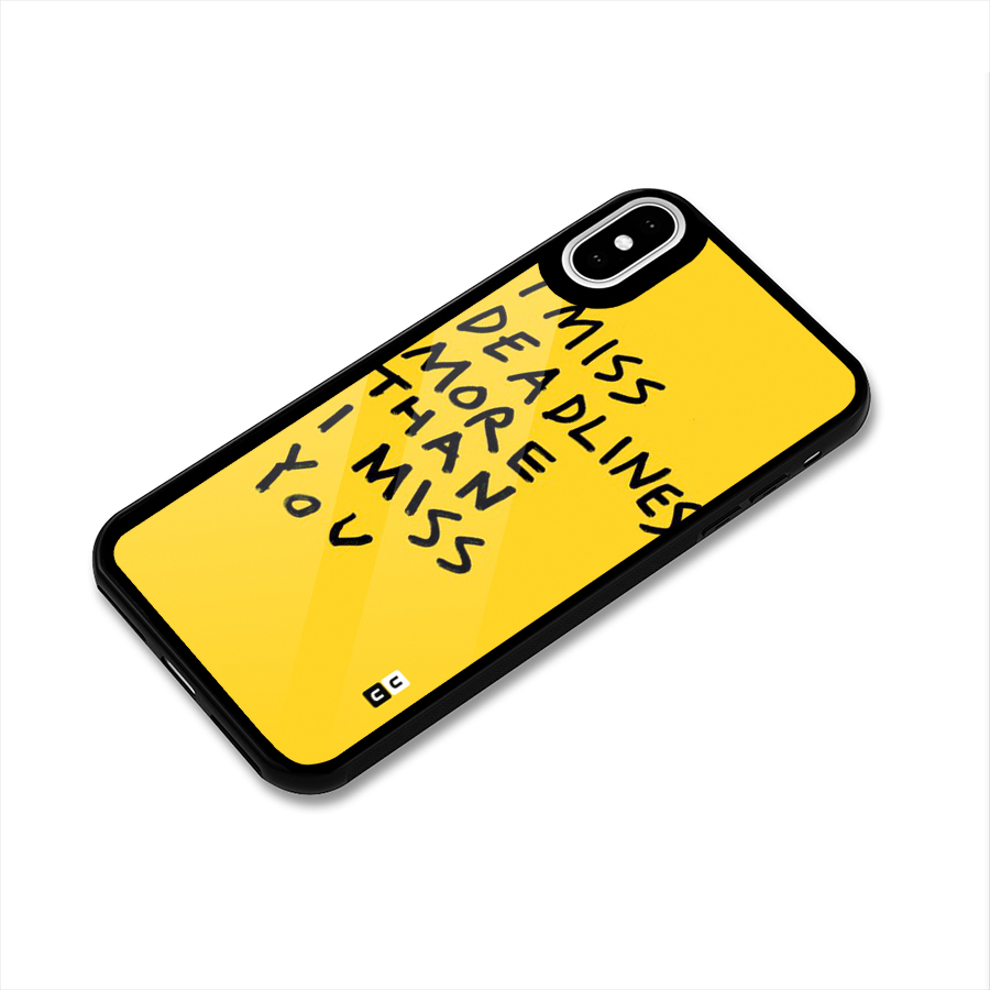Deadlines Glass Back Case for iPhone X