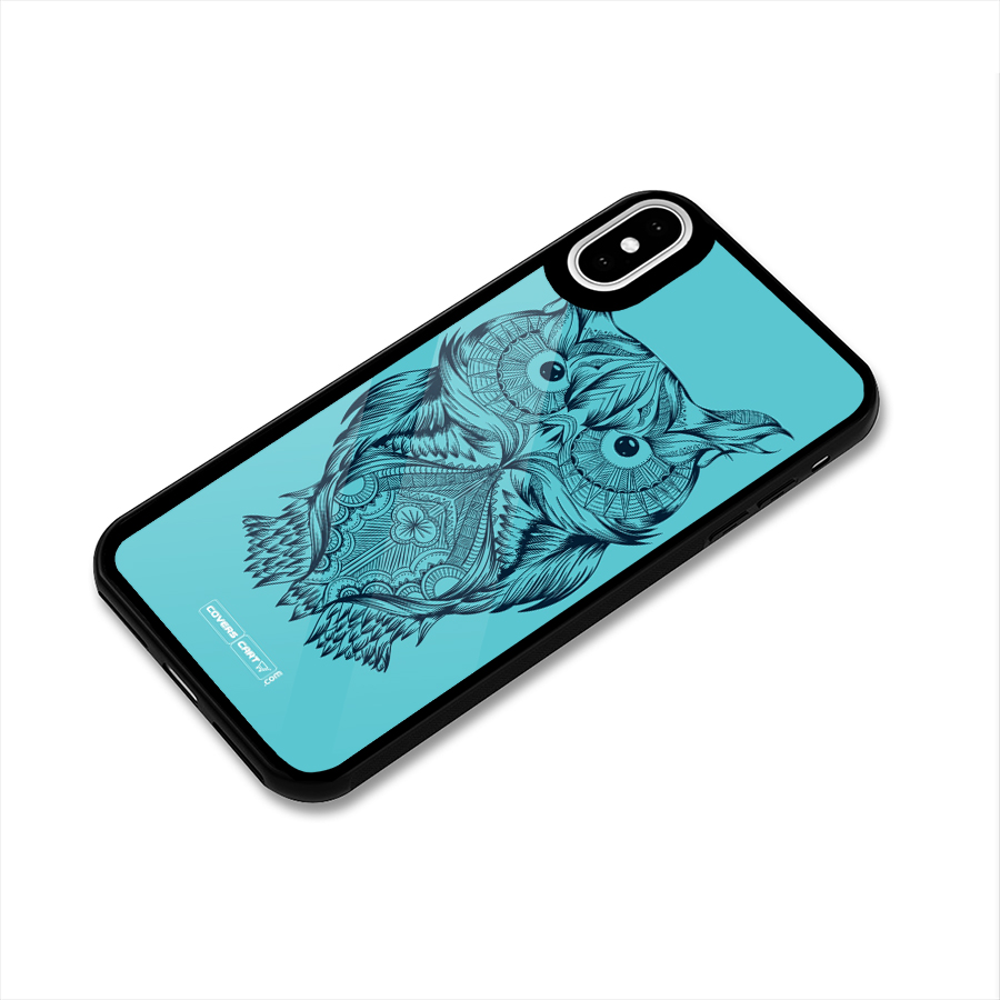 Designer Owl Glass Back Case for iPhone X