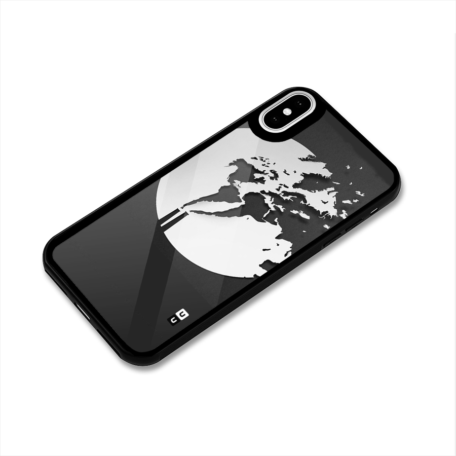 Disorted Design Black Glass Back Case for iPhone X
