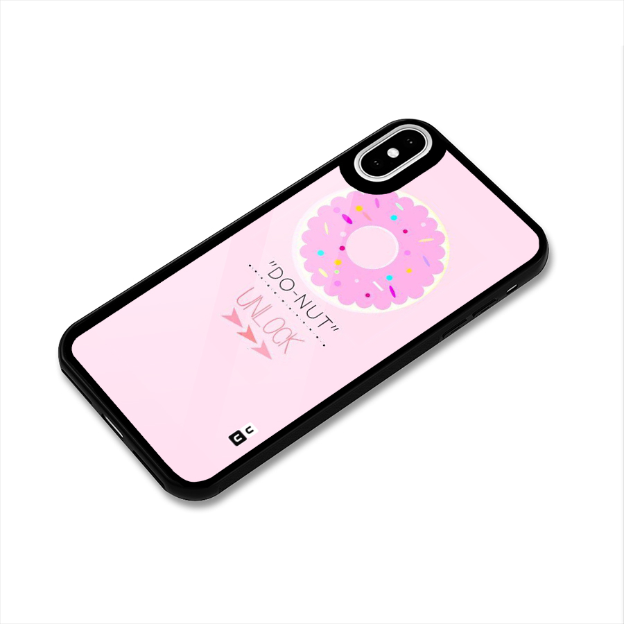 Do-Nut Unlock Glass Back Case for iPhone X