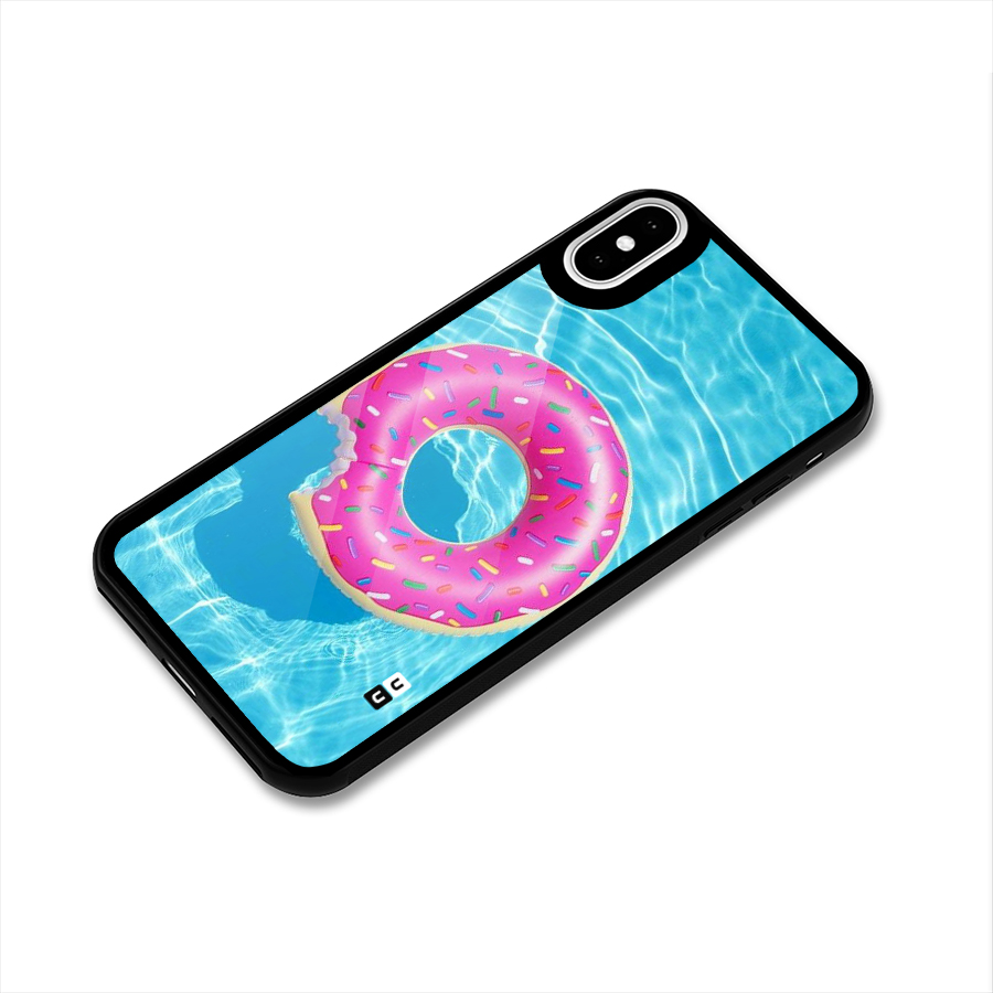 Donut Swim Glass Back Case for iPhone X