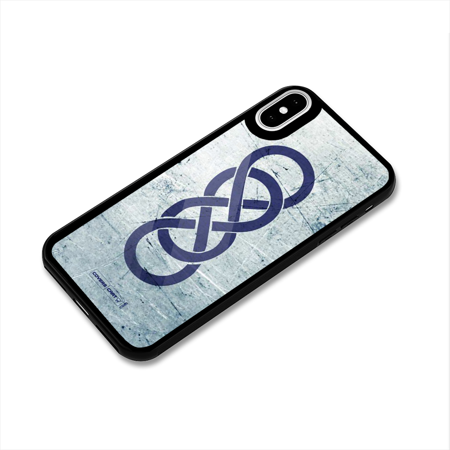 Double Infinity Rough Glass Back Case for iPhone X