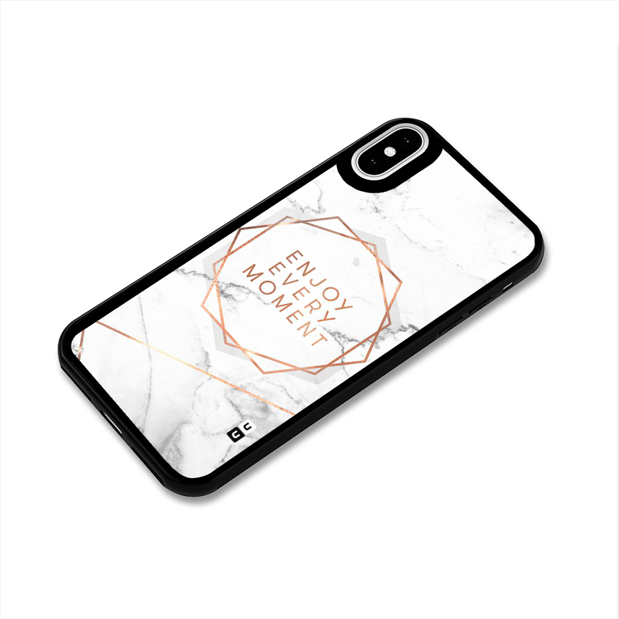 Enjoy Every Moment Glass Back Case for iPhone X