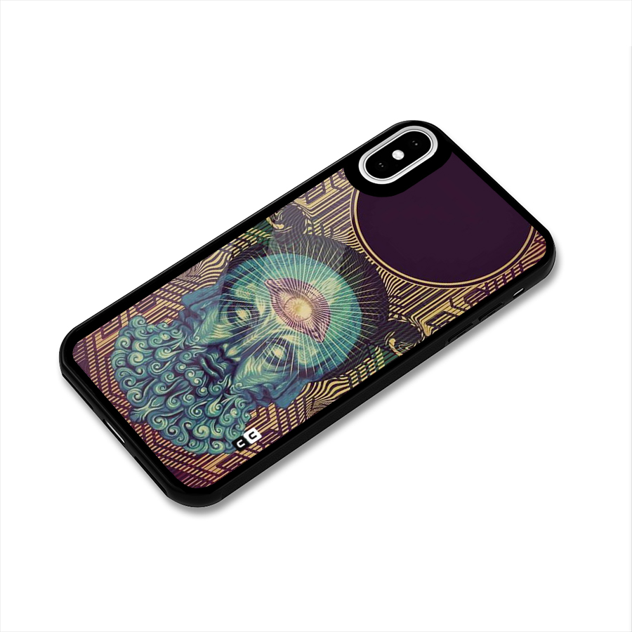 Eye Design Glass Back Case for iPhone X