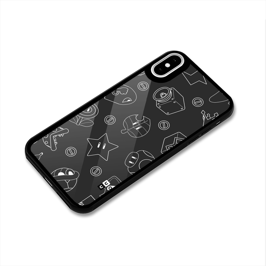 Face Mishchief Glass Back Case for iPhone X