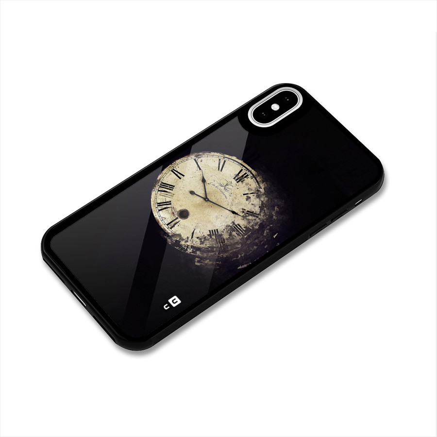 Fading Clock Glass Back Case for iPhone X