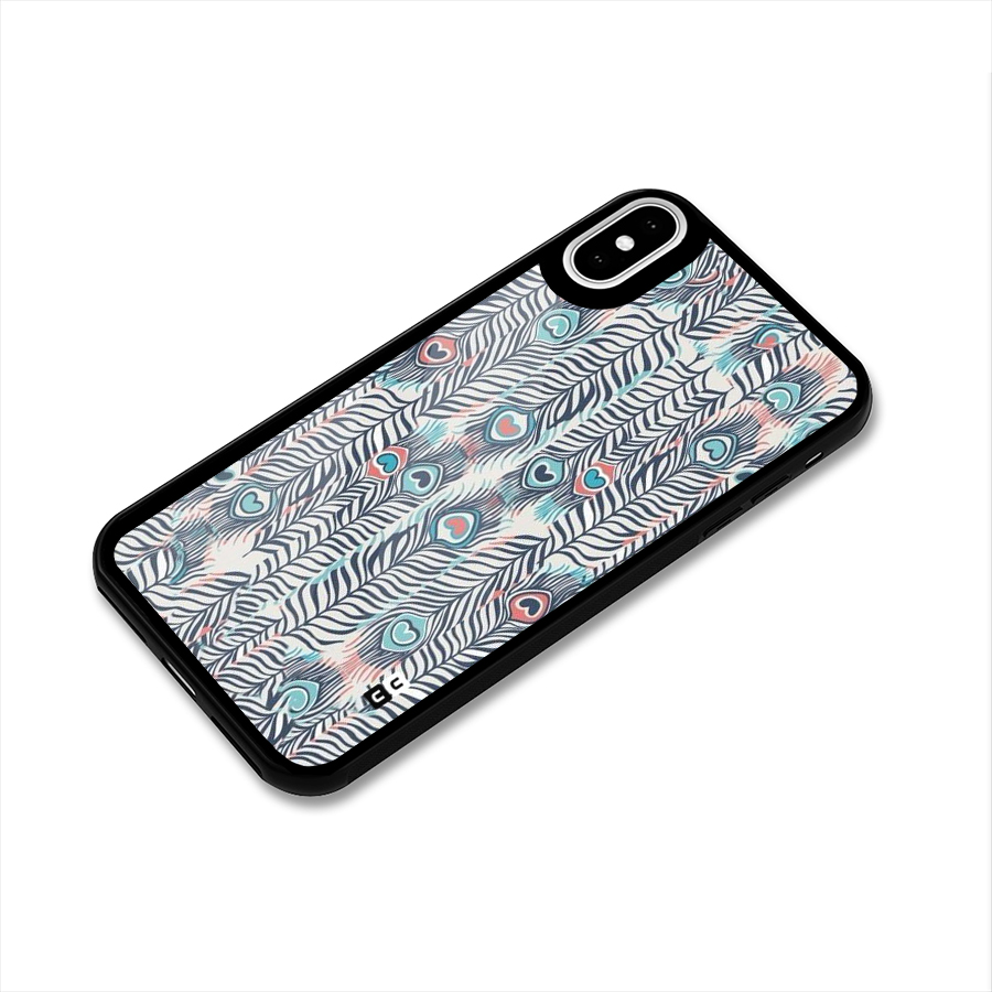 Feather Art Glass Back Case for iPhone X