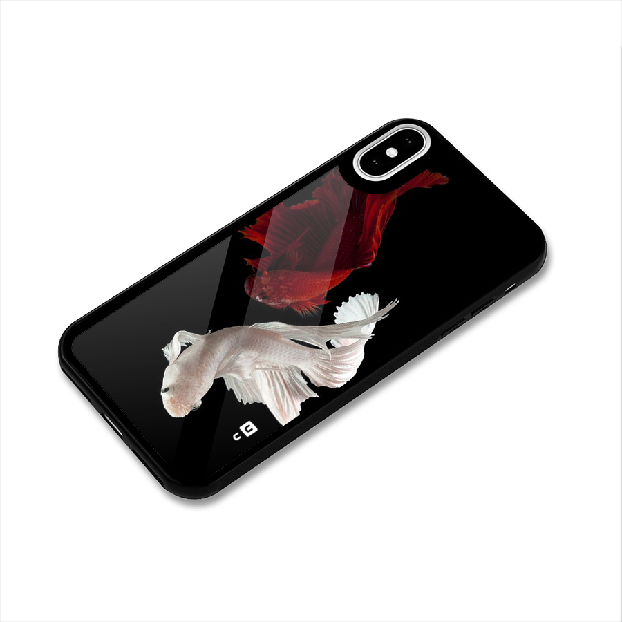Fish Design Glass Back Case for iPhone X