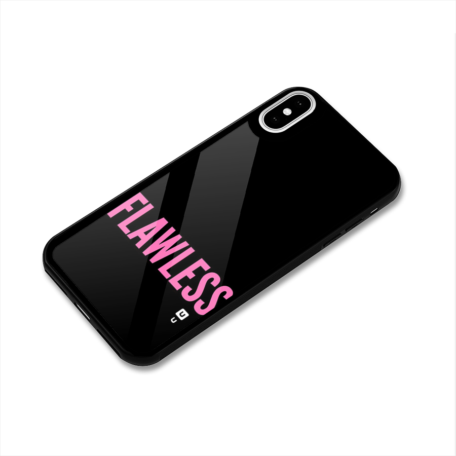 Flawless Pink Design Glass Back Case for iPhone X