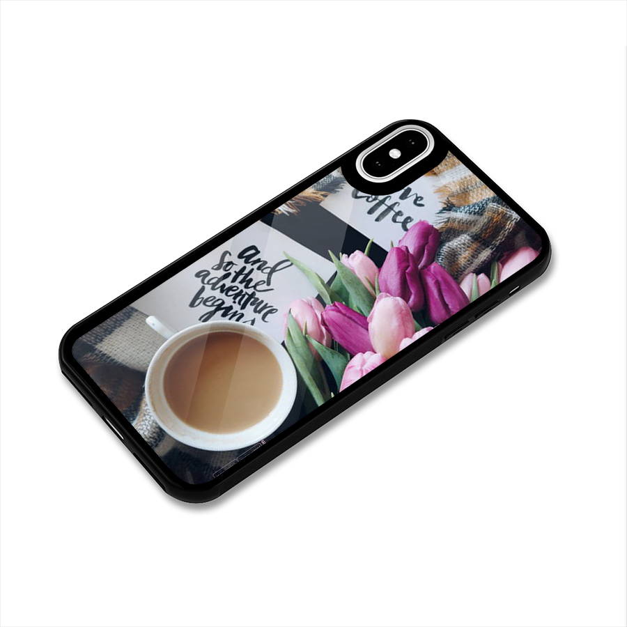 Floral Adventure Glass Back Case for iPhone X