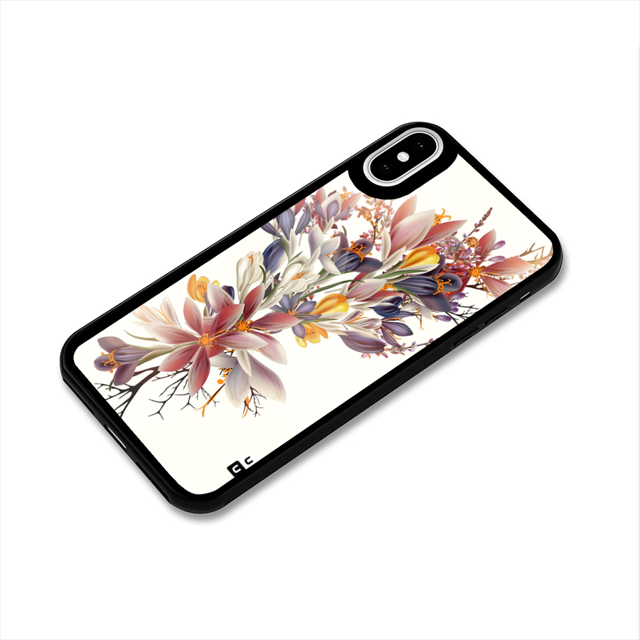 Floral Bouquet Glass Back Case for iPhone X
