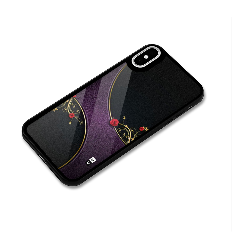 Flower Curves Glass Back Case for iPhone X