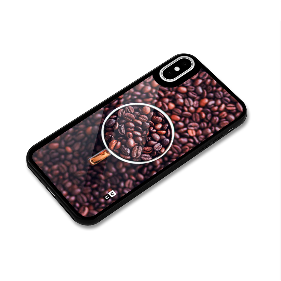 Focus Coffee Beans Glass Back Case for iPhone X