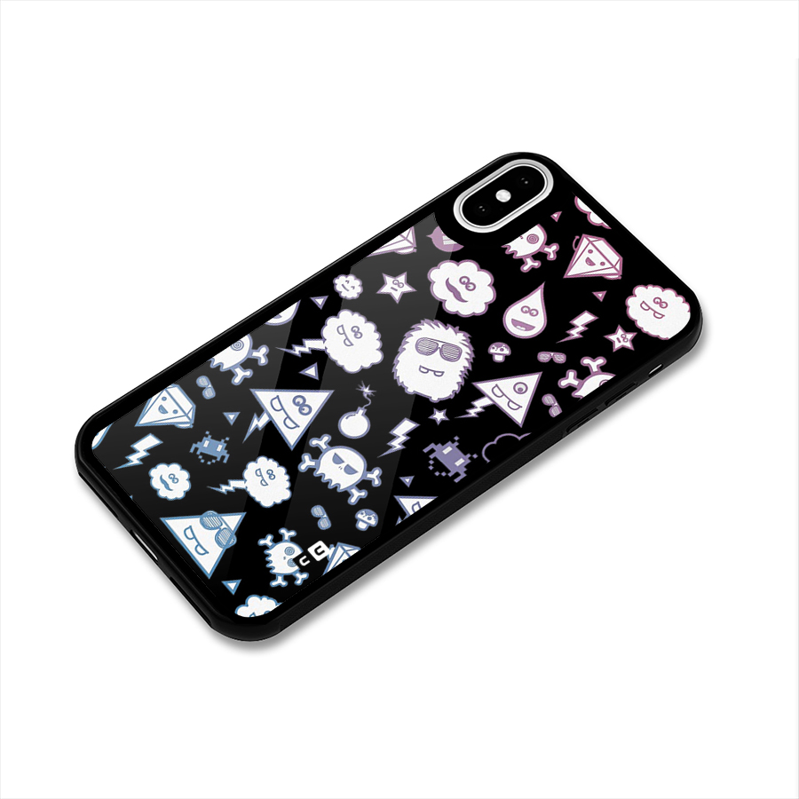 Funny Faces Glass Back Case for iPhone X