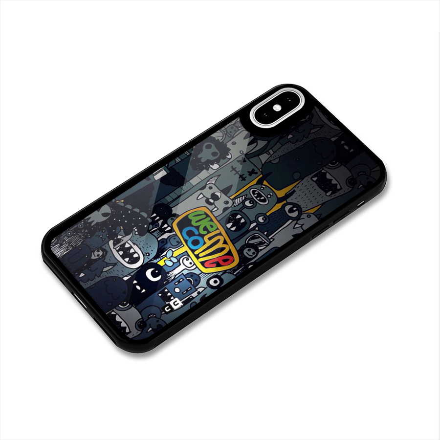 Ghost Welcome Glass Back Case for iPhone X