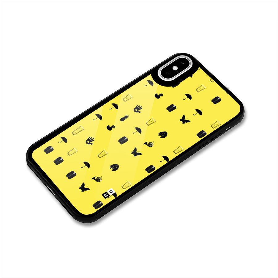 Glass Pattern Glass Back Case for iPhone X