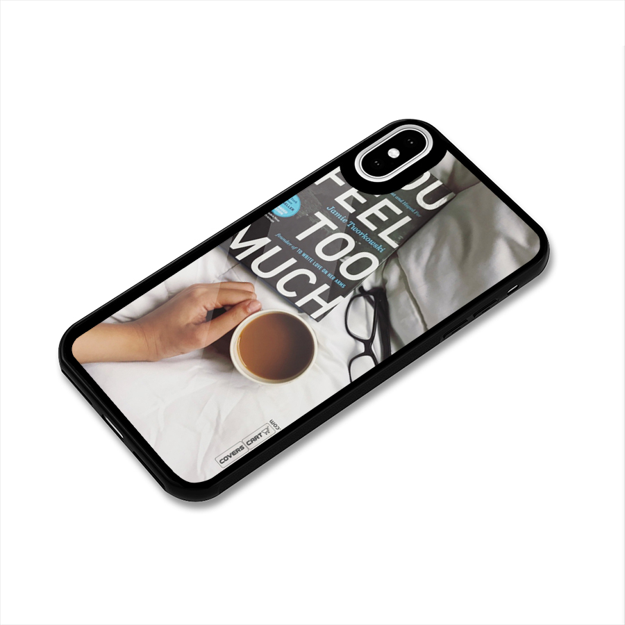 Good Reads And Coffee Glass Back Case for iPhone X