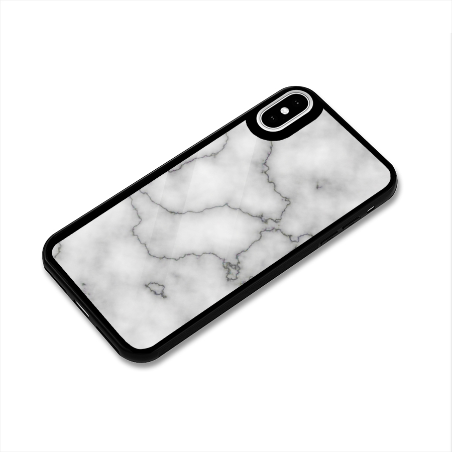Grey Marble Glass Back Case for iPhone X