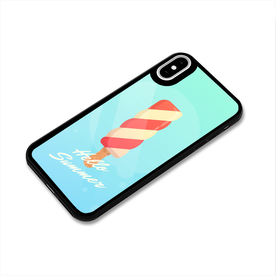 Hello Summer Glass Back Case for iPhone X