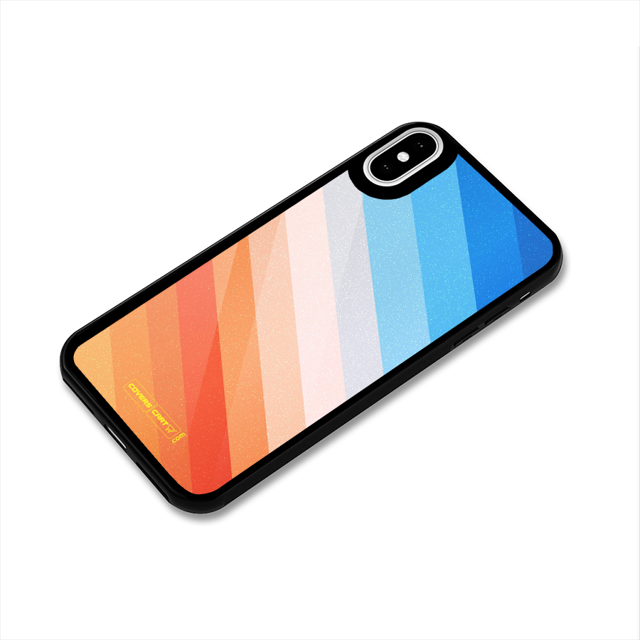 Jazzy Pattern Glass Back Case for iPhone X
