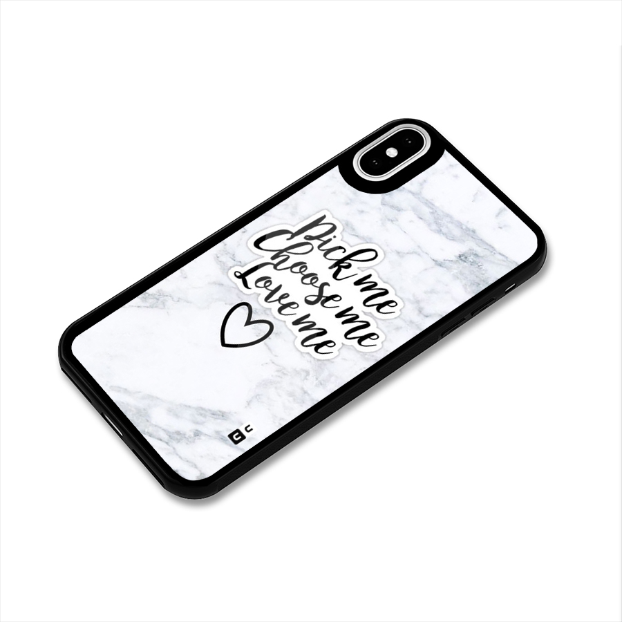 Just Me Glass Back Case for iPhone X
