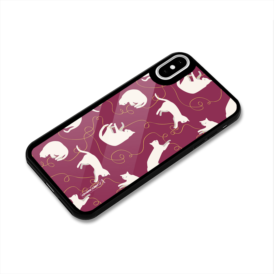 Lazy Kitty Glass Back Case for iPhone X