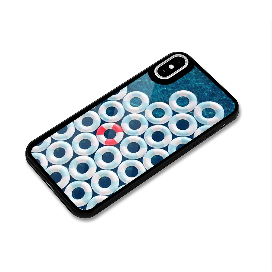 Light Blue Allure Glass Back Case for iPhone X