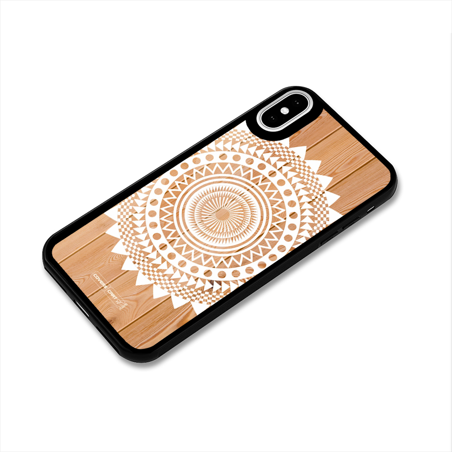Mandala Design Glass Back Case for iPhone X