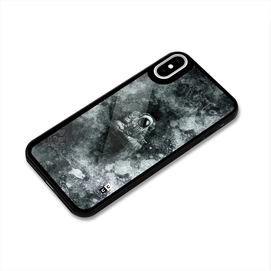 Meditating Spaceman Glass Back Case for iPhone X