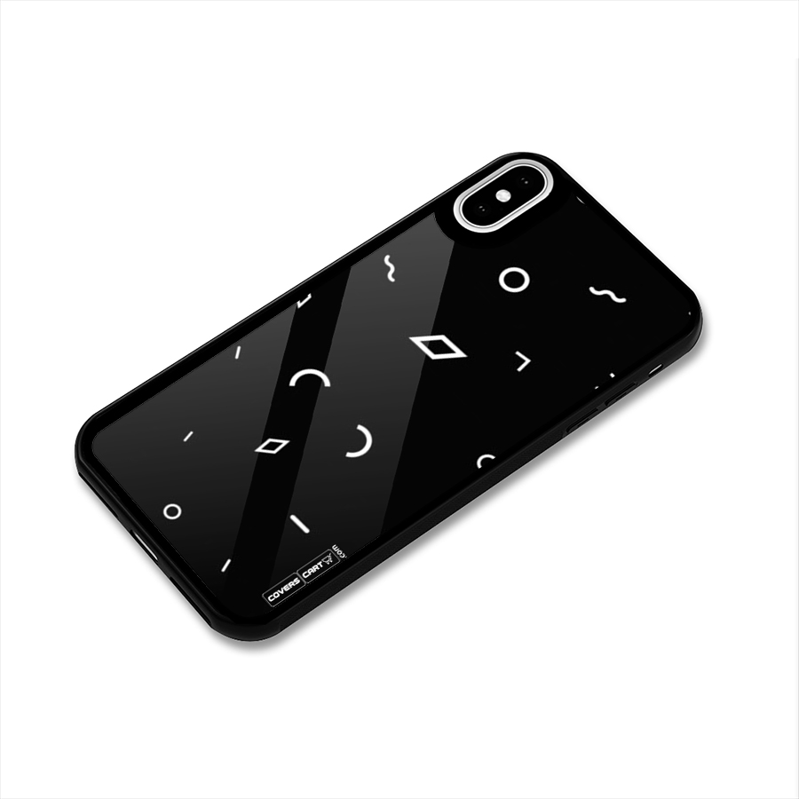 Minimal Shapes Glass Back Case for iPhone X
