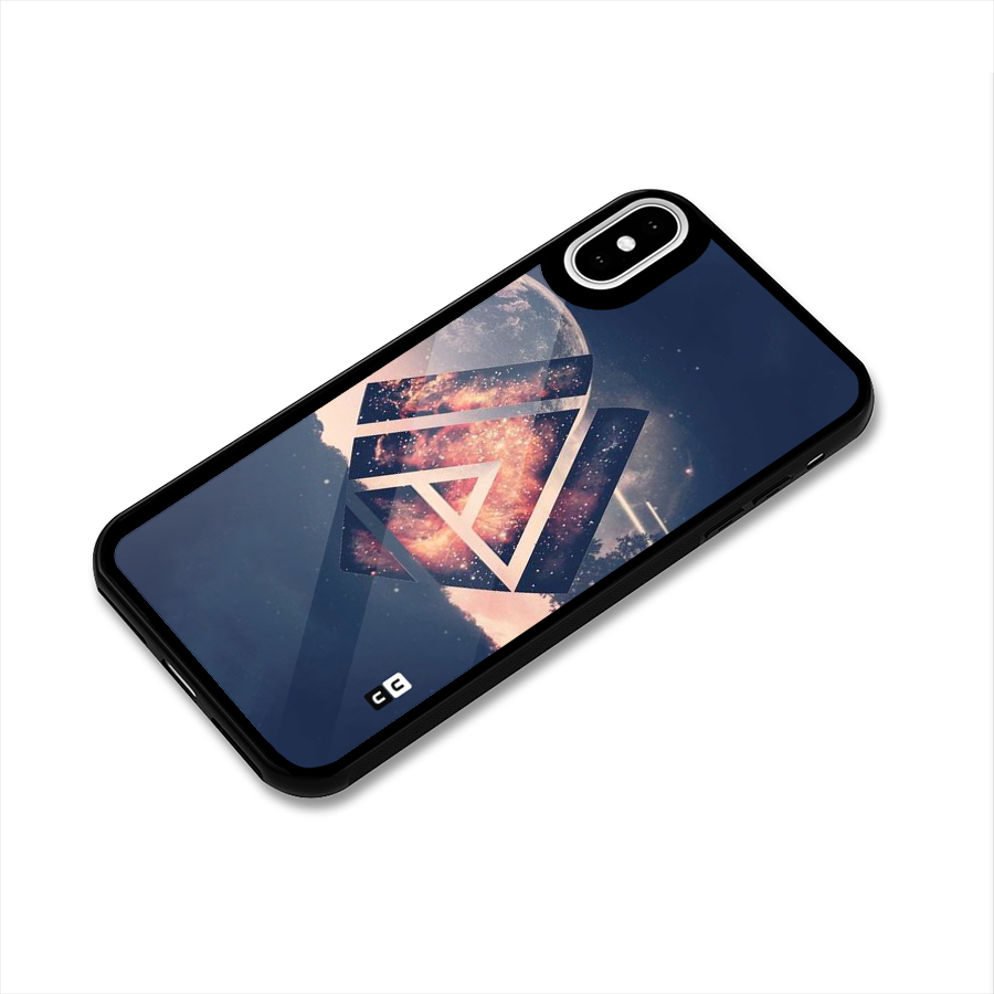 Moon Abstract Glass Back Case for iPhone X
