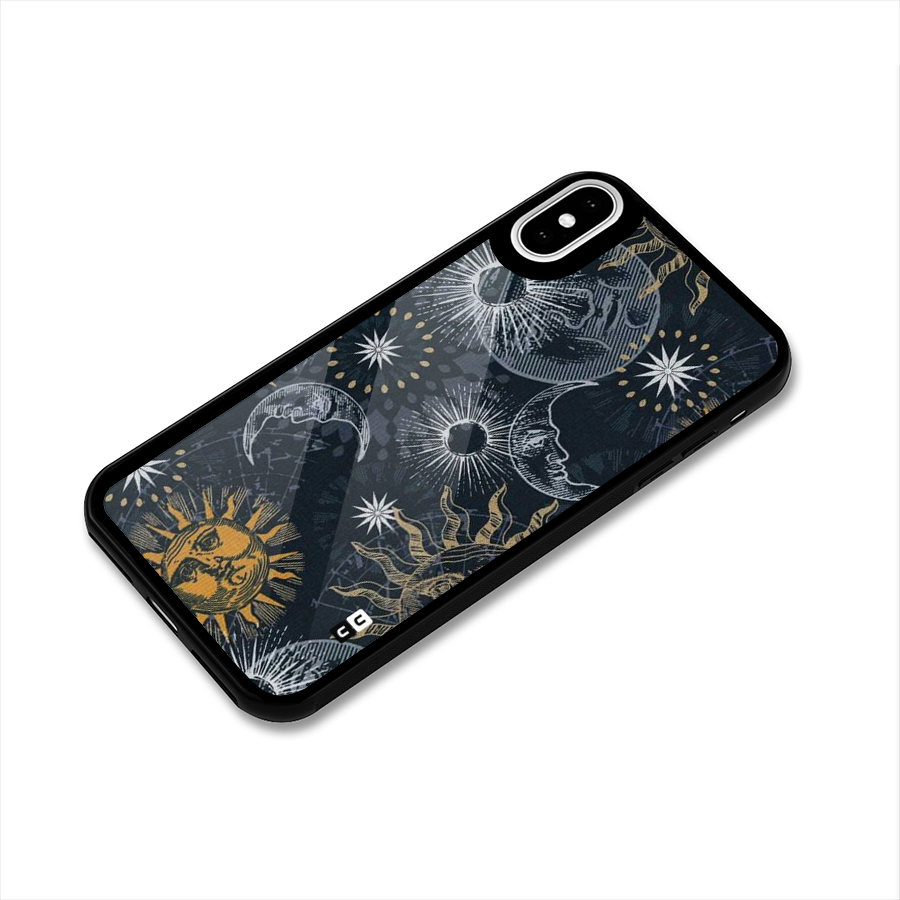 Moon And Sun Glass Back Case for iPhone X