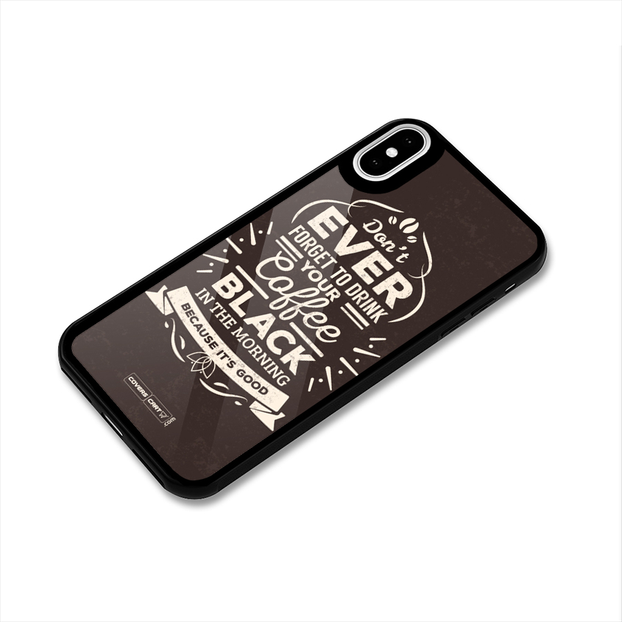 Morning Coffee Love Glass Back Case for iPhone X