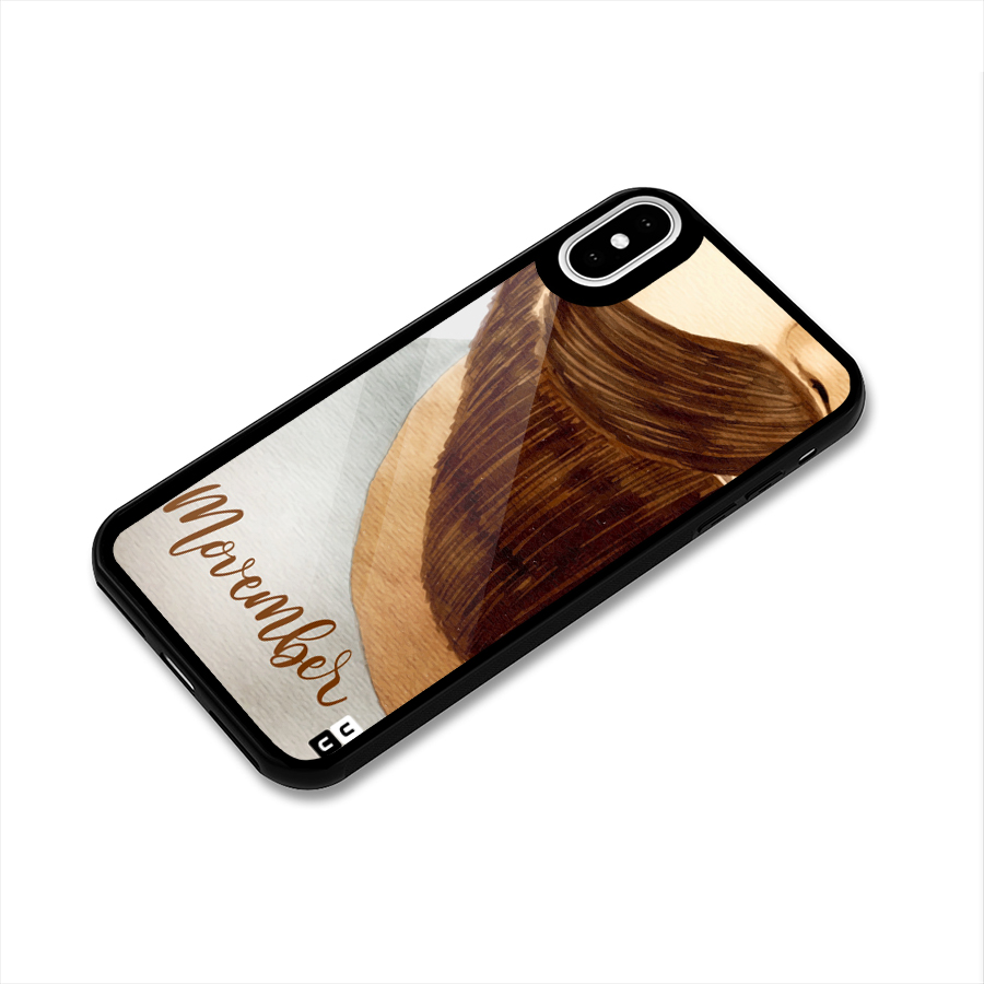Movember Moustache Glass Back Case for iPhone X