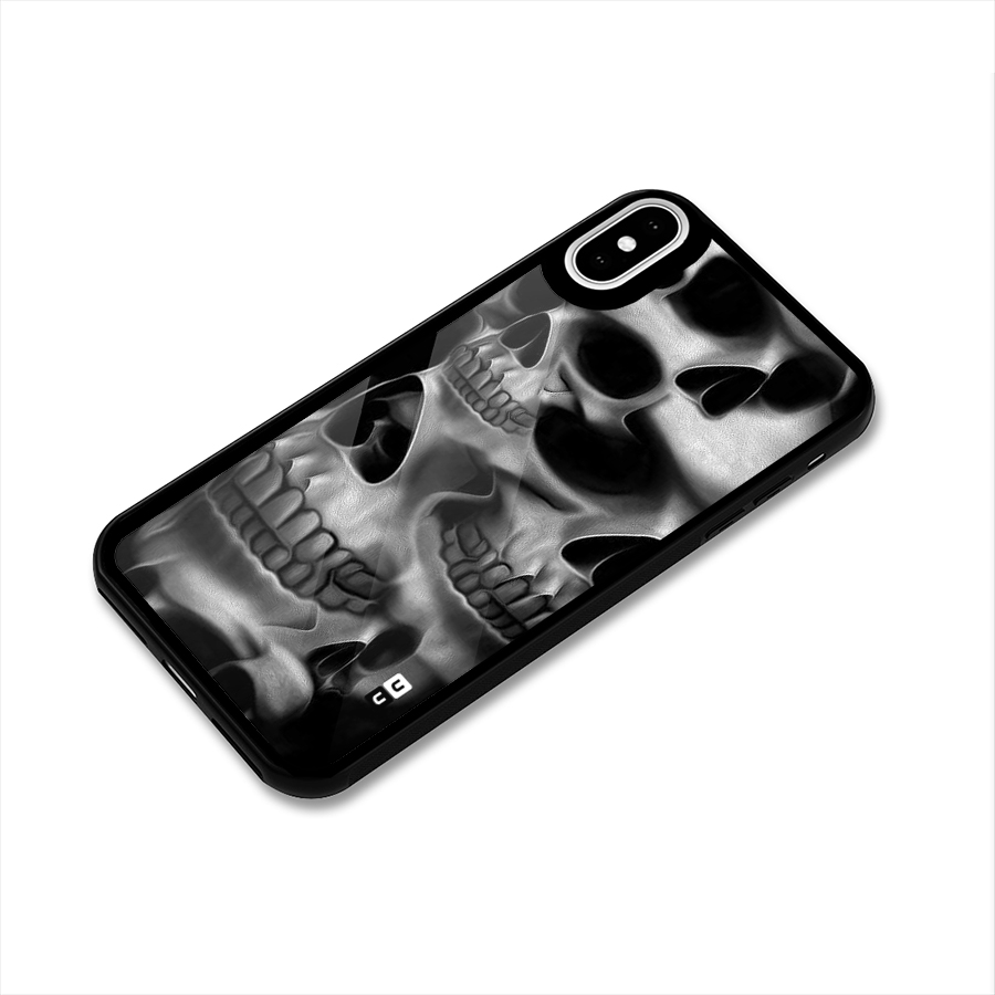 Multiple Skulls Glass Back Case for iPhone X