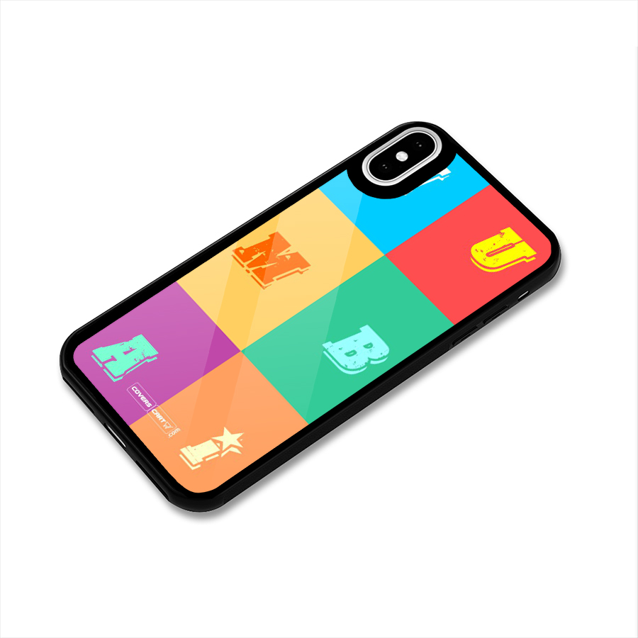 Mumbai Alphabets Glass Back Case for iPhone X