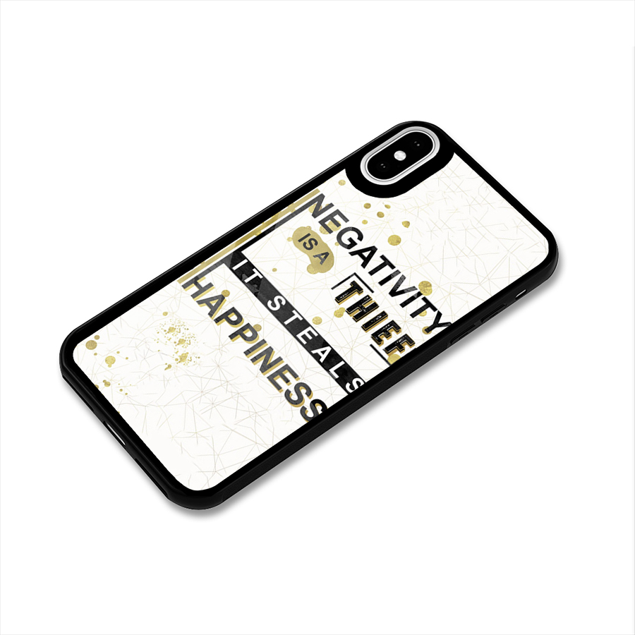 Negativity Thief Glass Back Case for iPhone X