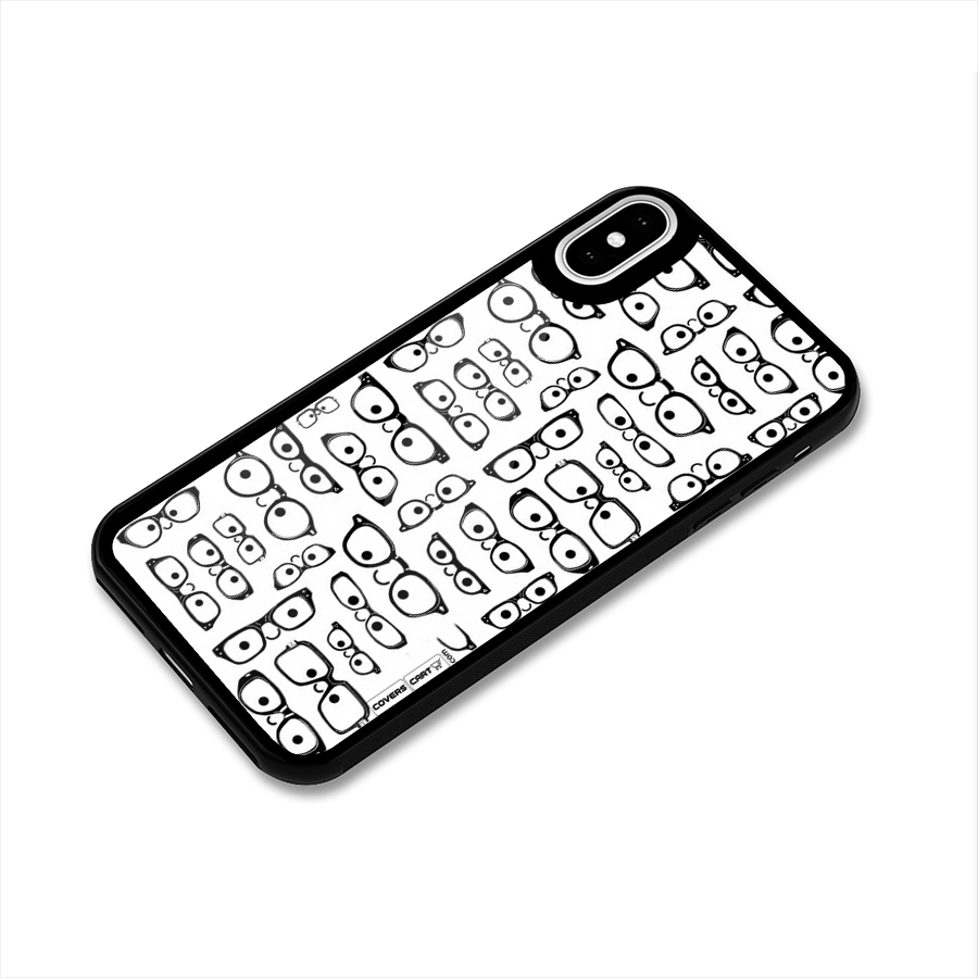 Nerdy Specs Glass Back Case for iPhone X